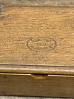 Vintage Singer Sewing Machine Oak Wood Folding Puzzle Box With Contents