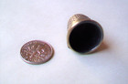  Vintage Brass Thimble With A  2000  Design Affixed