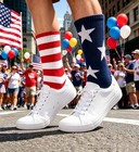 Funny Socks For Women And Men - One Size Socks Crew Ankle Sock For Novelty Red