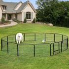 24-inch Foldable Dog Pen Metal Pet Playpen Puppy Cat Exercise Fence Barrier