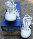 Vtg Converse Cleats White Star Vinyl 80s Bronco Kids Soccer Shoes Box Boys 10 