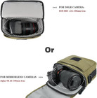 Army Green Canvas Camera Bag Small Padded Crossbody Shoulder Case Dslr Lens
