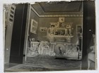 Antique Glass Plate Negative   Toddler Playing With Blocks By The Fireplace