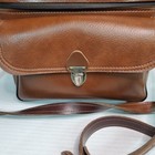 Vintage Hard Brown Leather Camera Case Shoulder Bag Made In Usa  202 