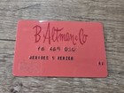 Rare Vintage B Altman   Co Store And Abraham And Straus Credit Charge Card