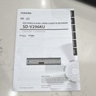 Toshiba Sd-v296ku Vcr dvd Combo Vhs Recorder Dvd W  Remote And Manual Works
