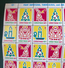 1971 Christmas Seals Full Stamp Sheet United States Greetings 100 Proof Sheet