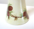 Antique Porcelain Hatpin Holder Christmas Pine Cones Limoges France