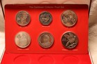 1984  Franklin Mint Silver Caribbean 6 Coin Proof Set With Coa