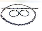 Xoxo Womens Silver Hugs And Kisses Necklace Bracelet Hoop Earrings Set