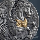 Pegasus The Great Greek Mythology 1 Oz Antique Finish Silver Coin Cameroon 2024
