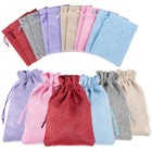 23 Colors Natural Jute Hessian Drawstring Pouch Burlap Wedding Favor Gift Bags