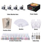 Complete Tattoo Machine Kit 4 Guns 54 Ink Power Supply Needles Grip Tip W  Case