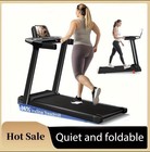 Electric Foldable Incline Treadmill 14  6 2 Mph 300 Lb Home Running