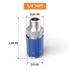 Male Industrial Coupler 12 Pcs 1 4-inch Npt Quick Connect Air Fitting Blue