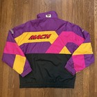 Vintage Ski Doo Bombardier Mach Snowmobile Jacket Med Purple Pink Yellow Black