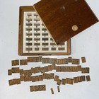 Vintage Brass Stamped  etched  Metal Letters Numbers Mid Century Modern Rare 