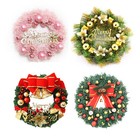 Christmas Wreath Door Hanging Decor Xmas Party Home Door Wall Garland Ornament