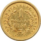 1851 Type 1 Liberty Head Gold Dollar  1  Extremely Fine Xf