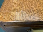 Antique Quarter Sawn Tiger Oak Wooden File Single Drawer Cabinet W  Brass Pull