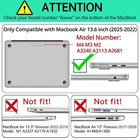 For Macbook Air 13  M4 A3240 M3 A3113 M2 A2681 Crystal Case keyboard Cover lcd