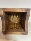 Vintage Rectangular Intricately Woven Wicker Rattan Basket 7 1 2 X 9 5 