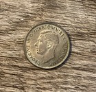 1943 Australian  1 Florin  George Vi   925 Silver  Circulated