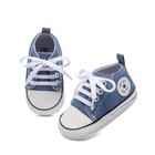 Unisex Baby Girls Boys Canvas High-top Shoes  Newborn Infant Anti-slip Soft S   