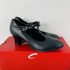 Capezio Womens Black Leather T-strap Dance Shoe Size 6 M Style  700