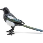 Magpie Bird Figurine - Small Hand Painted Animal Toy Figure - New Papo 50286