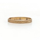 Yellow Gold Art Deco Link Ring - 10k Midi Vintage Child s Band Size 1