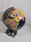 Vintage Replogle Globemaster World Globe 12  W Embossed Metal Base Usa 