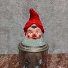 Rare Vintage Gnome Head German Glass Beer Stein 1970s Bmf Made In Germany