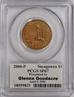 2000-p Sacagawea Dollar  1 Goodacre Presentation Pcgs Sp67 Diehl Signed