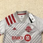 Adidas Toronto Fc Away Jersey Gray Scarlet Womens Small New Eh8664