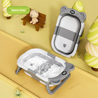 Foldable Baby Bath Tub Intelligent Temperature Display Newborn Tub Bear Style Po