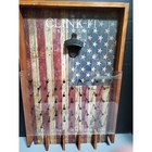 Clink-it Drink Game American Flag Wall Mount Bottle Opener Man Cave Bar Decor