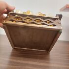 Vintage Mid-century Japan Amber Glass Liquor Decanter   Shot Glasses Set   Case