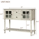 Sideboard Console Table With Bottom Shelf Buffet Storage Cabinet Living Roomus