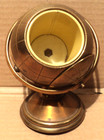 Vintage Mid Century Modern Brass Metal Globe Cigarette Dispenser Storage