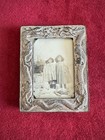 Antique Japanese Dragon Picture Frame 1920s Meiji Period Silver Patina 4 X 3 