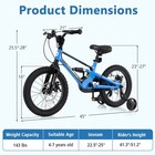 16 Inch Children Bicycle W  Training Wheels   Double Disc Brakes Adjustable Seat