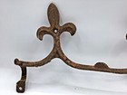 Victorian Cast Iron Fence Gate Finial Topper 1  Linked Strip W 2 Fleur De Lis  