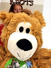 Kong Wild Knots Bear Small medium Light Brown Squeaky Plush Dog Toy