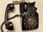 Itt Telephone Vintage Rotary Dial Desk Black New Never Used