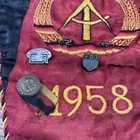 Vintage Original Pennant Flag East Germany Ddr German With Pins 1958 Sports