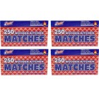 4 Pack Large Matches 1000 Count Strike On Box Bulk Kitchen camping fire candle