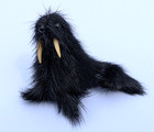 Vintage Real Fur Miniature Walrus 4  Long 2  High Handmade Super Cute