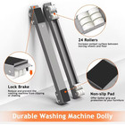 2pcs Adjustable Appliance Dolly Base W  Wheels For Fridge Washer Dryer