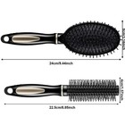 12 Pieces Hair Brush Comb Set Paddle Detangling Hairbrush Massage Black 